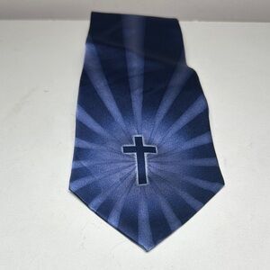 Eagle Wing Navy new Blue Cross Design Men's Tie